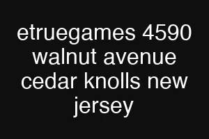 etruegames 4590 walnut avenue cedar knolls new jersey